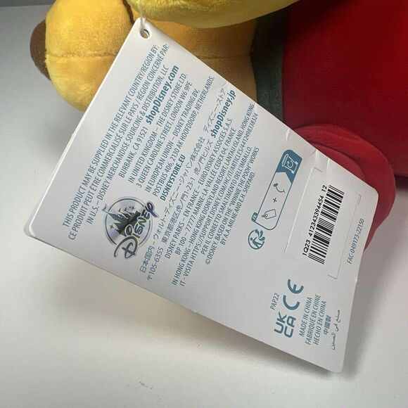 2022 Disney Parks Holiday Christmas Cuddleez Winnie The Pooh 13” Plush New - Picture 8 of 8